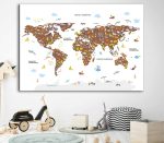 Baltai rudas - lietuviškas pasaulio žemėlapis vaikams