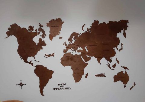 Medinis viso pasaulio žemynų žemėlapis